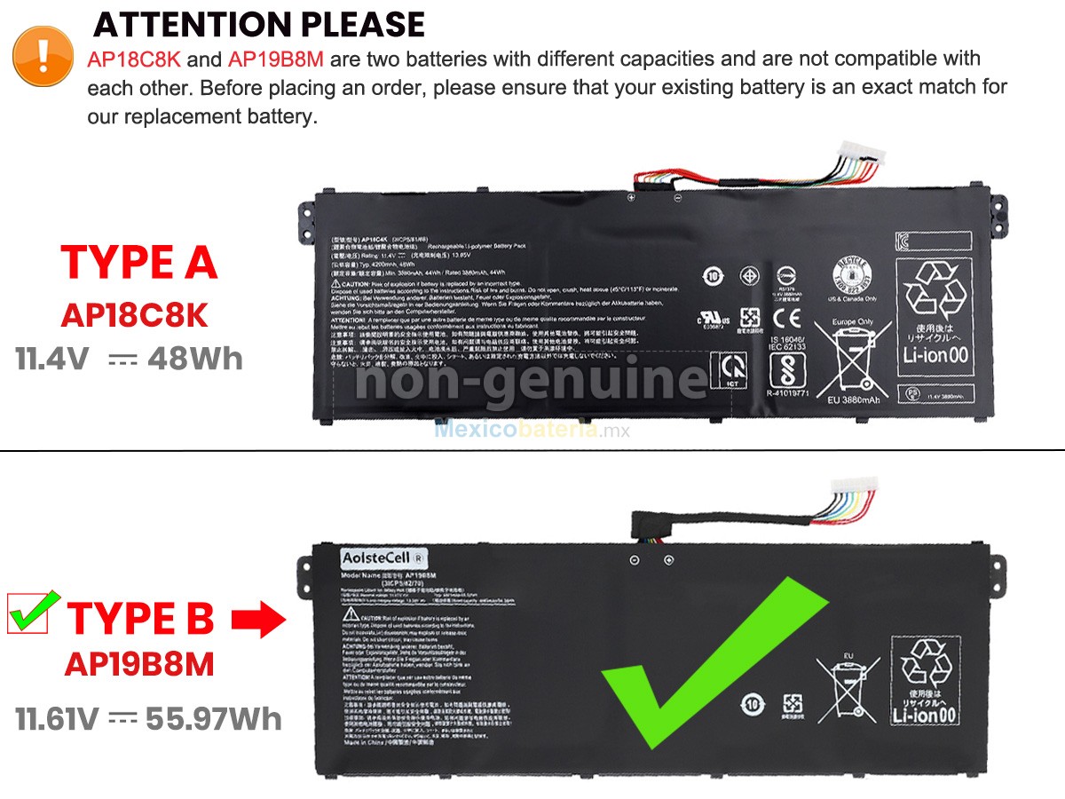 batería para Acer Aspire 3 A315-44P