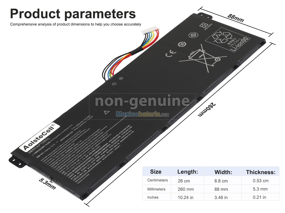 batería para Acer AP19B5L