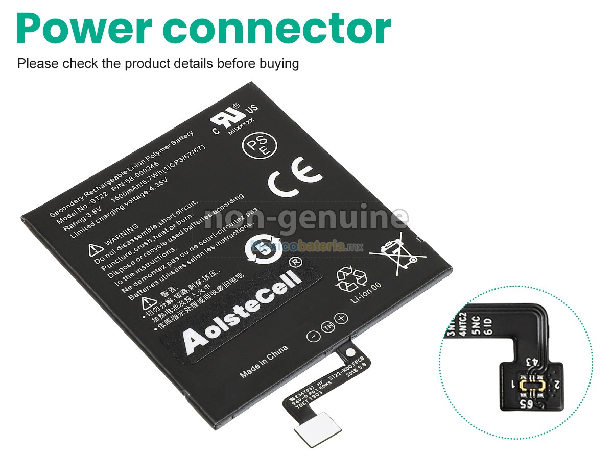 batería para Amazon 58-000194