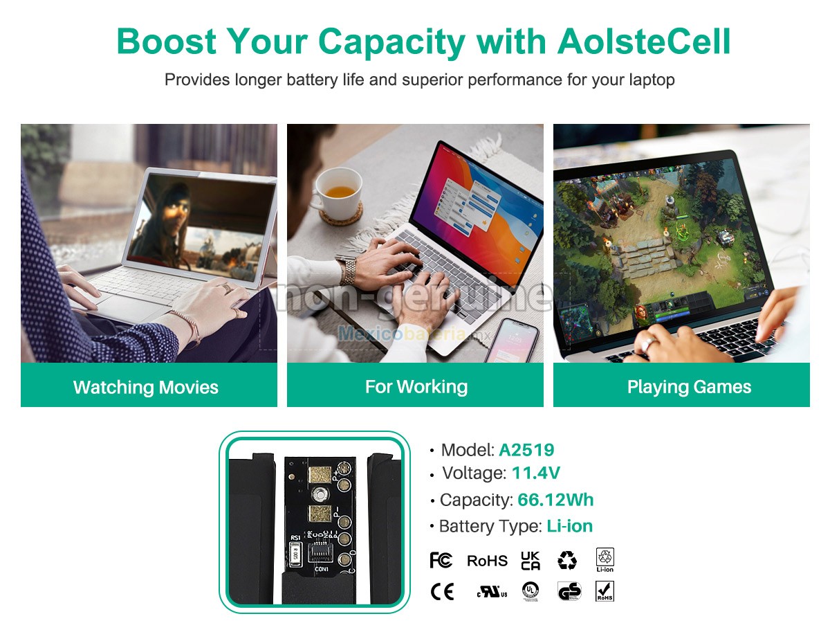 batería para Apple MacBook Pro M1 Pro 8 CPU/14 GPU 14-inch 3.2GHZ