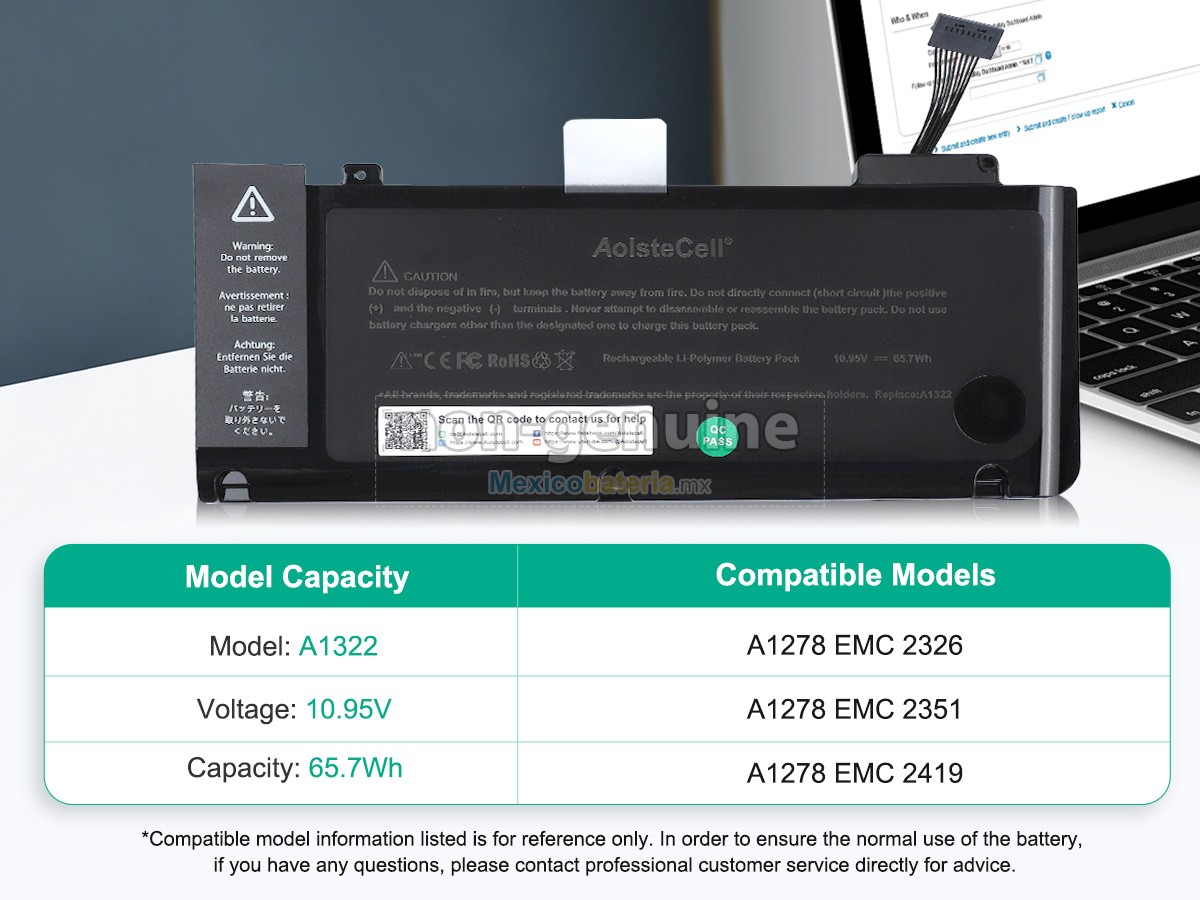 batería para Apple 020-6765-A