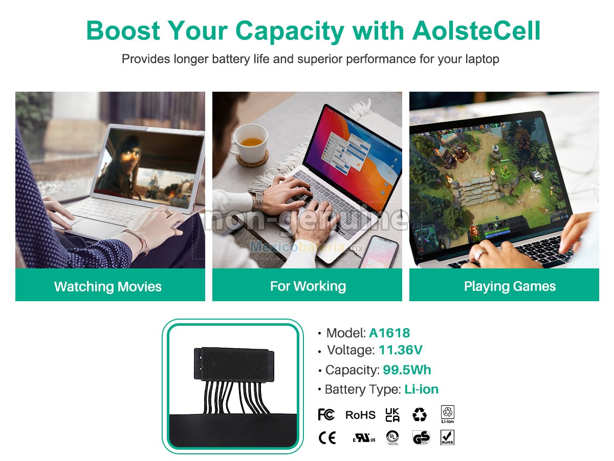 batería para Apple A1618