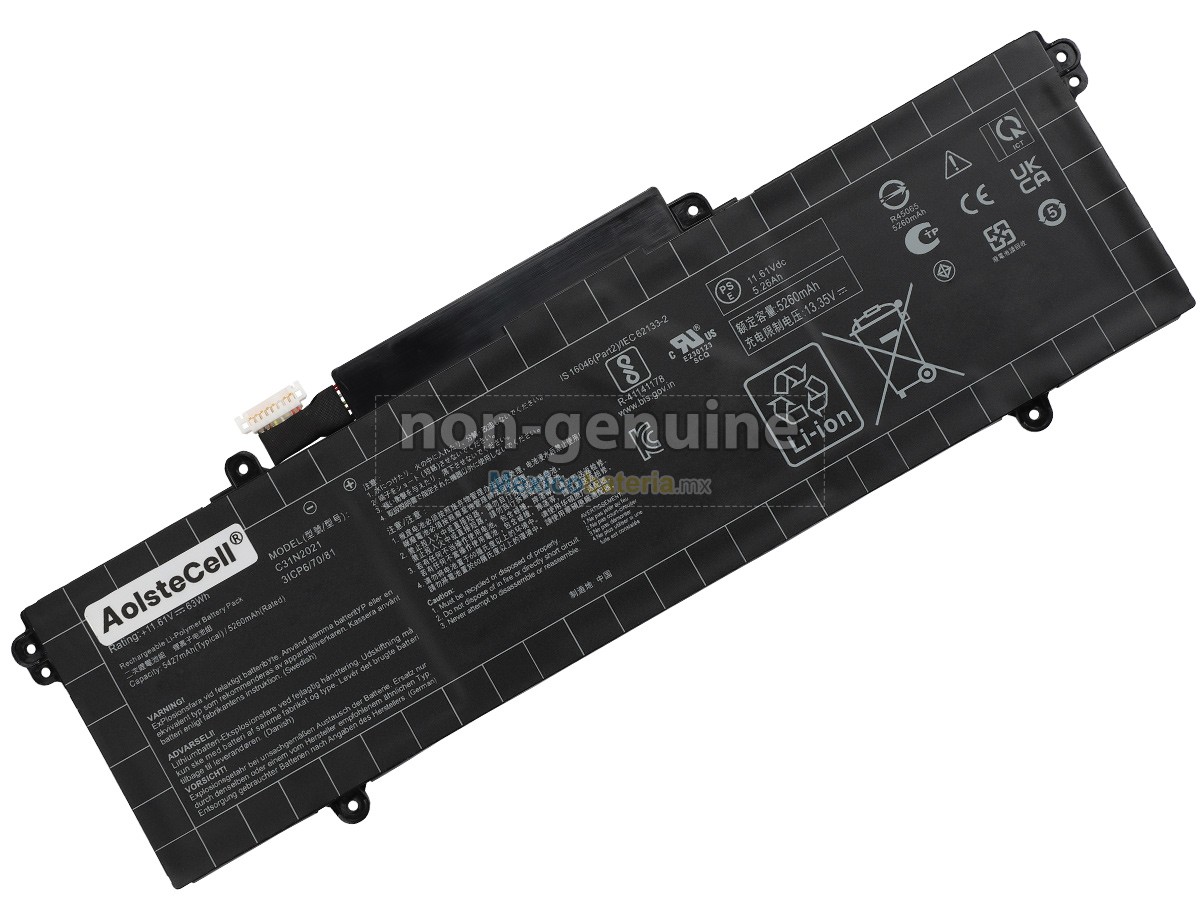 batería para Asus C31N2021(3ICP6/70/81)