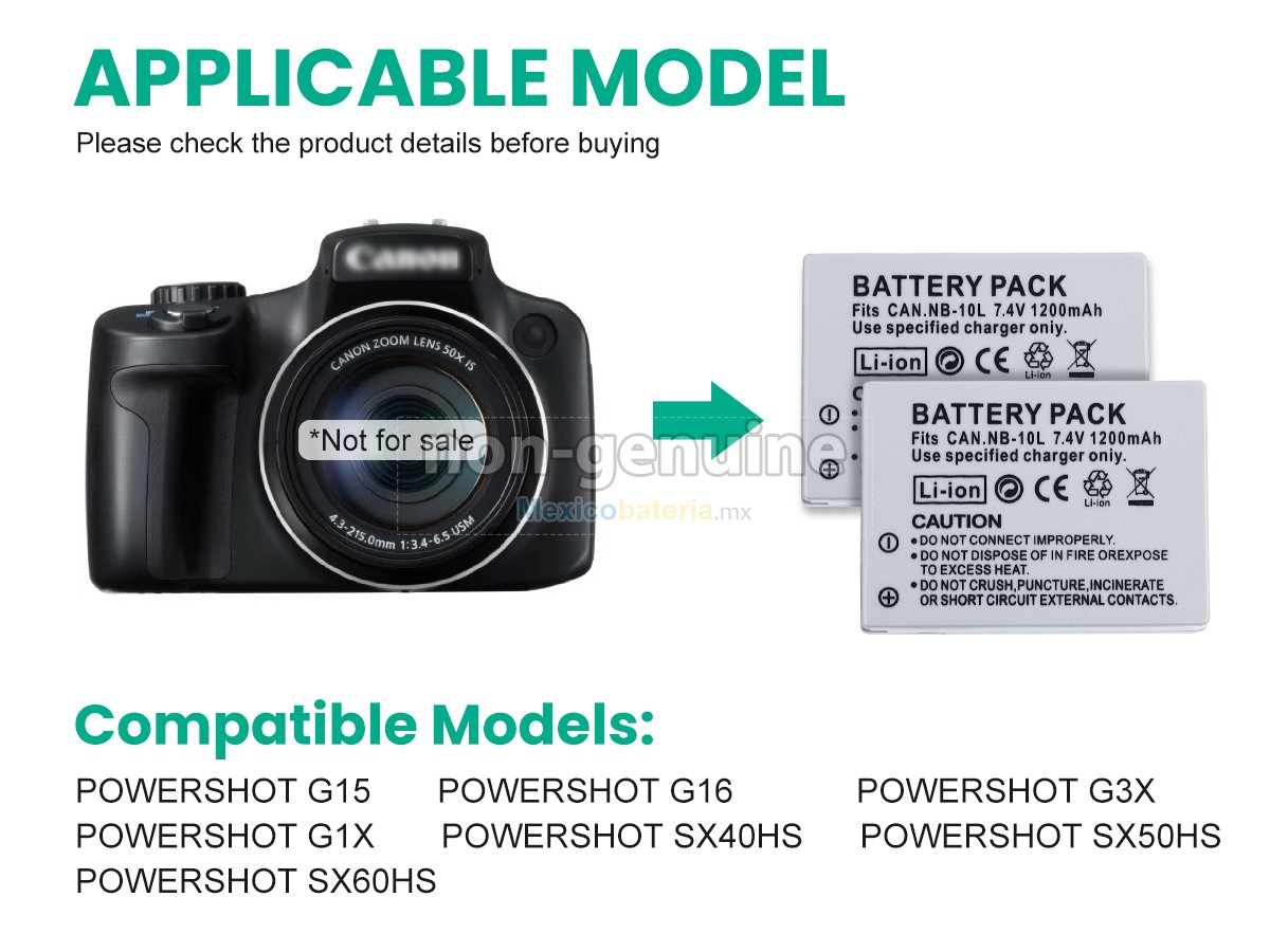 batería para Canon NB-10L