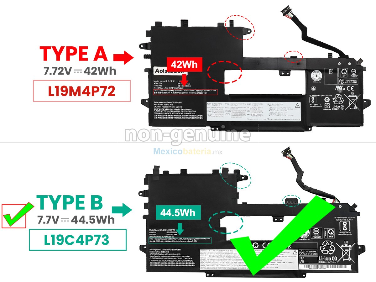 batería para Lenovo ThinkPad X1 TITANIUM GEN 1-20QB000YAU