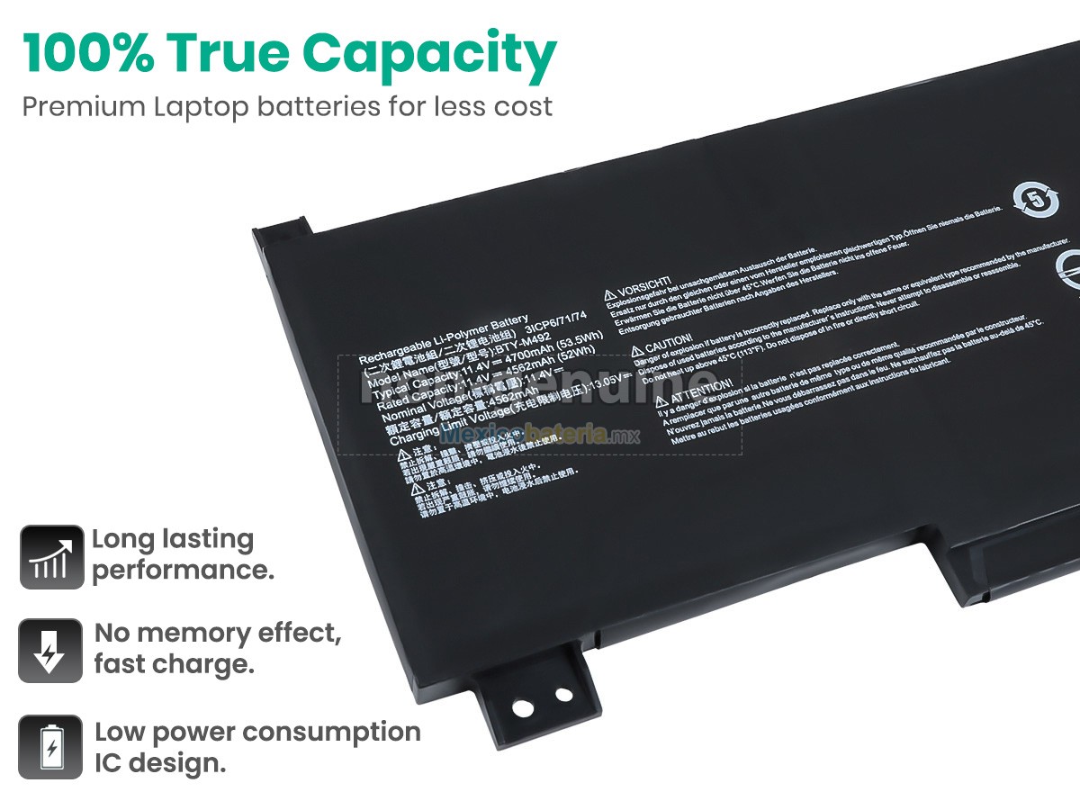 batería para MSI PRESTIGE 14 A12UC