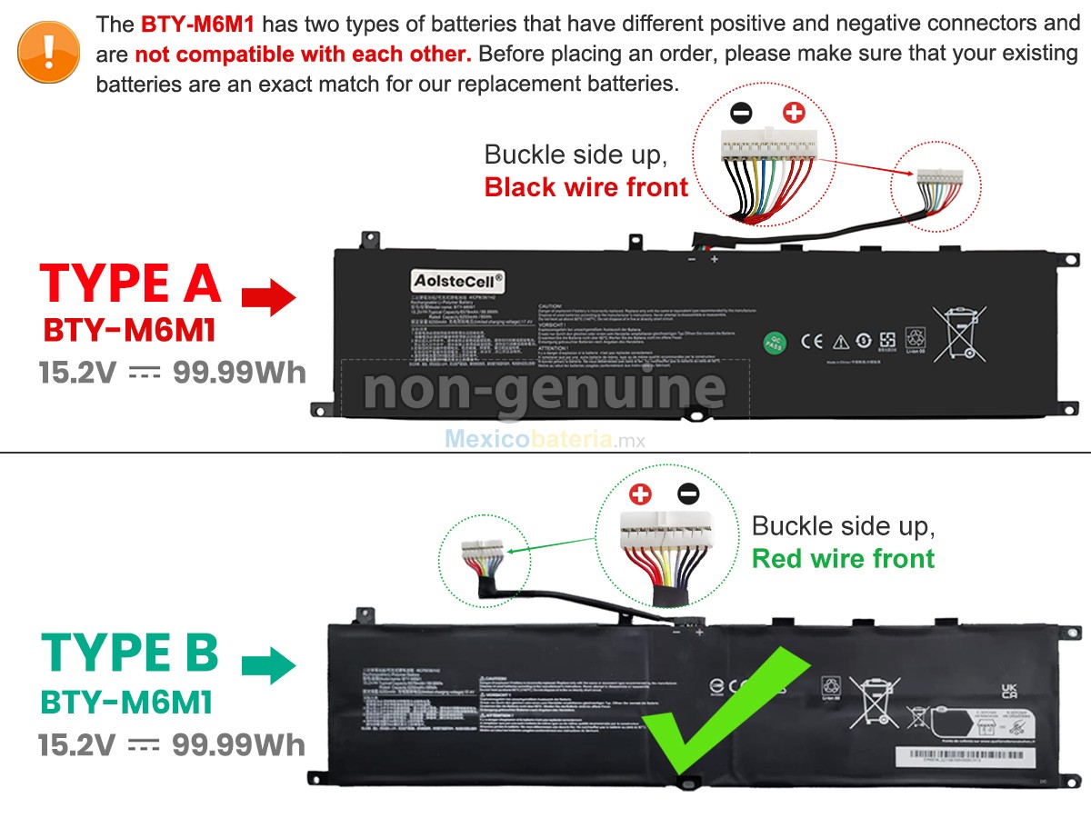 batería para MSI STEALTH GS77 12U