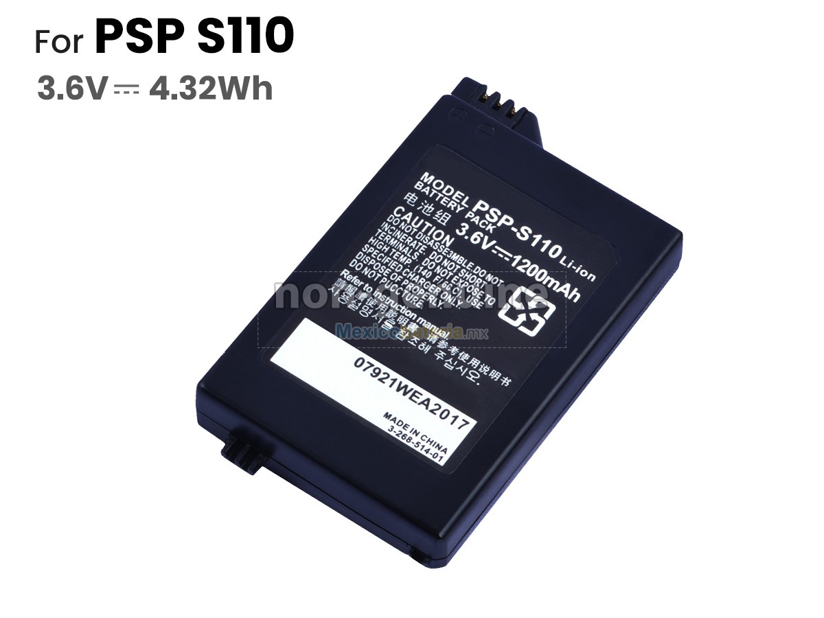  Paquete de 2 baterías de repuesto PSP-S110 para Sony